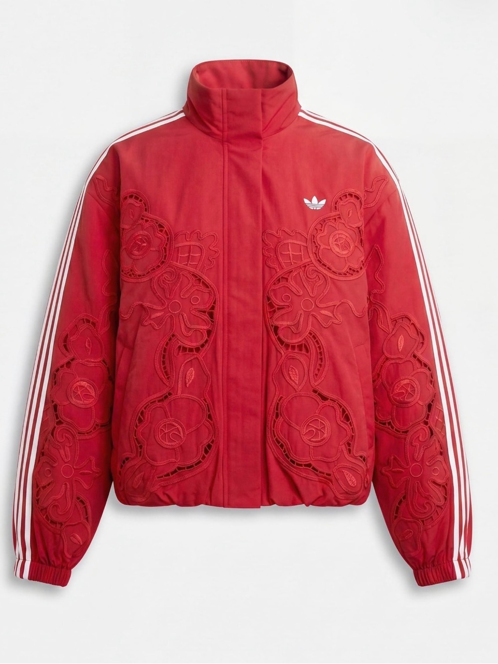 Adidas x Asos oversized cutwork track jacket in red sz S
